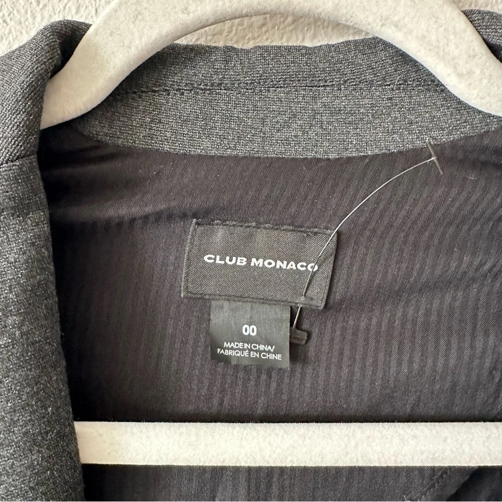 club monaco mixed media wool blend blazer